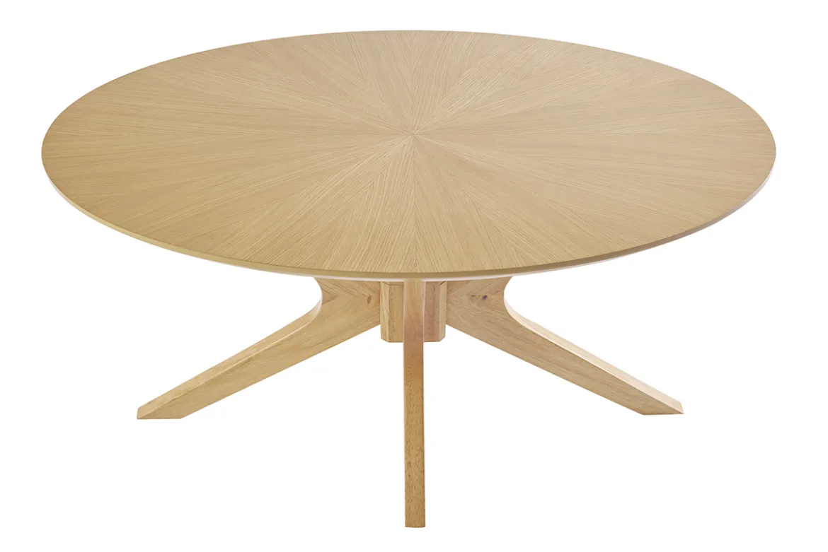 Table basse ovale bois clair chêne L90 cm DIELLI