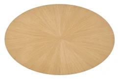 Table basse ovale bois clair chêne L90 cm DIELLI