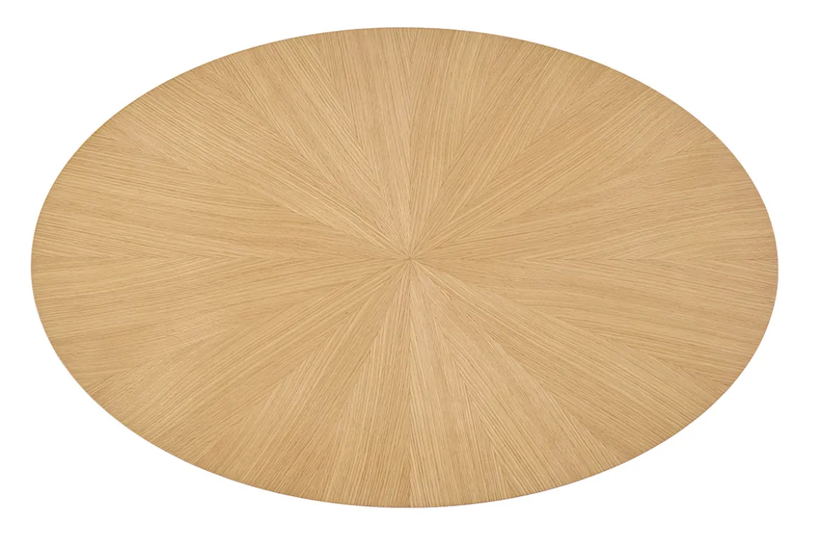Table basse ovale bois clair chêne L90 cm DIELLI