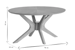 Table basse ovale bois clair chêne L90 cm DIELLI