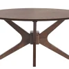 Table basse ovale bois foncé noyer L90 cm DIELLI