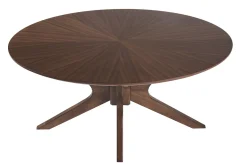 Table basse ovale bois foncé noyer L90 cm DIELLI