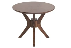 Table basse ovale bois foncé noyer L90 cm DIELLI