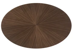 Table basse ovale bois foncé noyer L90 cm DIELLI