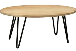 Table basse ovale bois manguier massif L100 cm VIBES