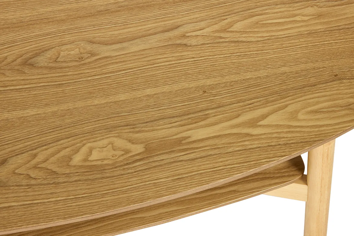 Table basse ovale en bois clair L120 cm HANAE