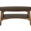 Table basse ovale en bois foncé L120 cm HANAE