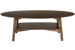Table basse ovale en bois foncé L120 cm HANAE