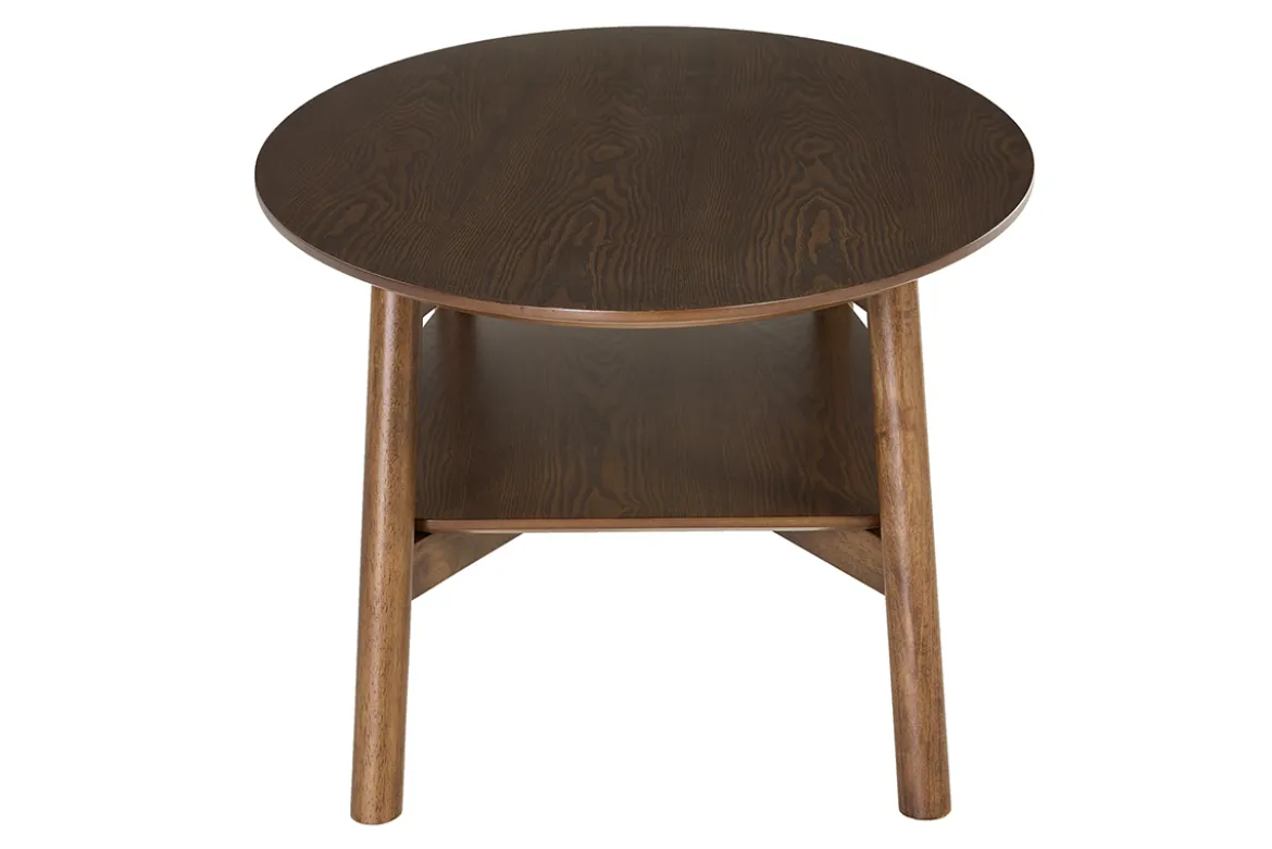 Table basse ovale en bois foncé L120 cm HANAE