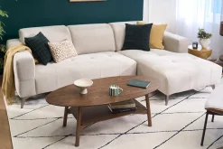 Table basse ovale en bois foncé L120 cm HANAE