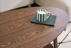 Table basse ovale en bois foncé L120 cm HANAE