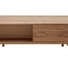 Table basse rectangulaire avec rangements 2 tiroirs bois foncé noyer L100 cm SUVA