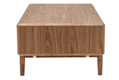 Table basse rectangulaire avec rangements 2 tiroirs bois foncé noyer L100 cm SUVA