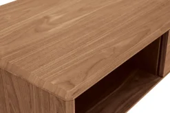 Table basse rectangulaire avec rangements 2 tiroirs bois foncé noyer L100 cm SUVA