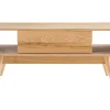 Table basse rectangulaire avec rangements scandinave bois clair L120 cm BALTIK