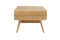 Table basse rectangulaire avec rangements scandinave bois clair L120 cm BALTIK
