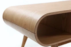 Table basse rectangulaire avec rangements scandinave bois clair L120 cm BALTIK