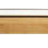 Table basse rectangulaire avec rangements en bois manguier massif, verre et métal noir L100 cm SITA