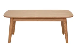 Table basse rectangulaire bois clair frêne L100 cm NORDECO