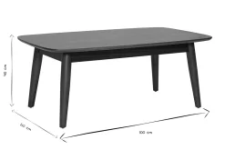 Table basse rectangulaire bois foncé noyer L100 cm NORDECO