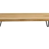 Table basse rectangulaire bois manguier massif et métal noir L117 cm VIBES