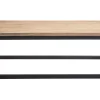 Table basse rectangulaire bois clair manguier massif et métal noir L120 cm FACTORY