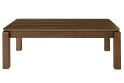 Table basse rectangulaire en bois foncé noyer L120 cm RAYA