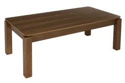 Table basse rectangulaire en bois foncé noyer L120 cm RAYA
