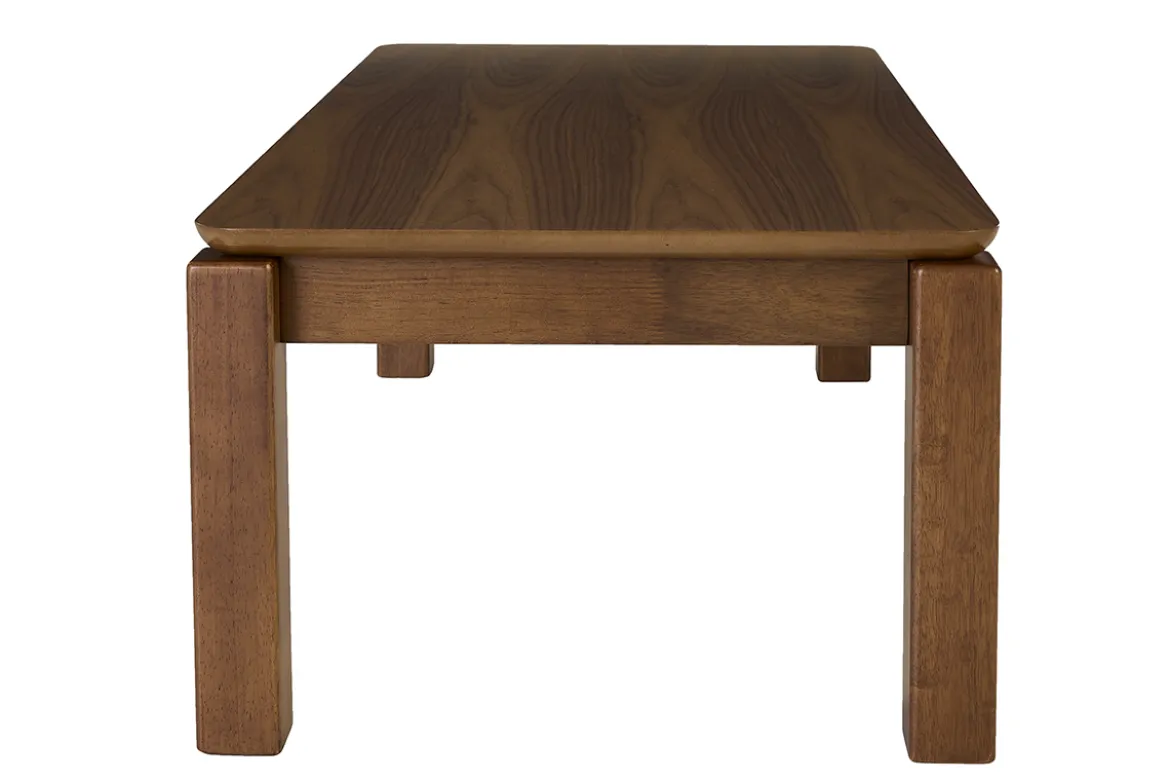 Table basse rectangulaire en bois foncé noyer L120 cm RAYA