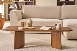 Table basse rectangulaire en bois manguier massif teinté L120 cm SOTA
