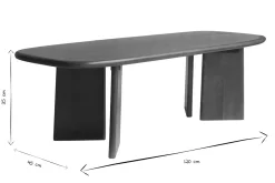 Table basse rectangulaire en bois manguier massif teinté L120 cm SOTA