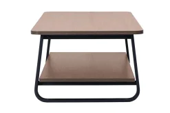 Table basse rectangulaire finition bois noyer et métal L120 cm MICHA