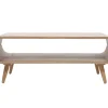 Table basse rectangulaire scandinave bois clair L118 cm TAKLA