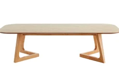 Table basse rectangulaire scandinave bois clair L150 cm JUKE