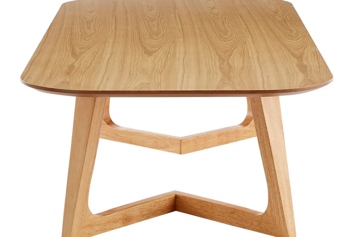 Table basse rectangulaire scandinave bois clair L150 cm JUKE