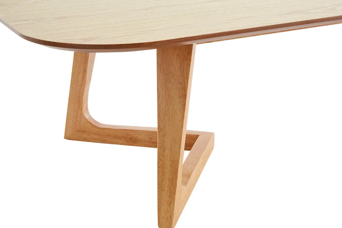 Table basse rectangulaire scandinave bois clair L150 cm JUKE