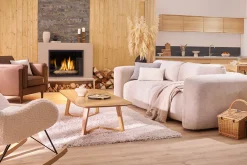 Table basse rectangulaire scandinave bois clair L150 cm JUKE