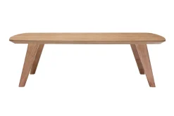 Table basse rectangulaire scandinave bois clair L120cm FIFTIES