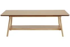 Table basse rectangulaire scandinave finition chêne L120 cm BAKAR