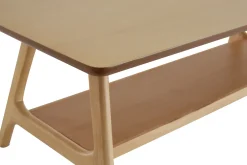 Table basse rectangulaire scandinave finition chêne L120 cm BAKAR