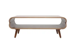 Table basse rectangulaire vintage bois foncé noyer L118 cm TAKLA