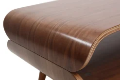 Table basse rectangulaire vintage bois foncé noyer L118 cm TAKLA