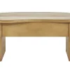 Table basse relevable design haricot avec rangement en bois manguier massif L95 cm KOKOA