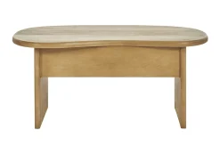 Table basse relevable design haricot avec rangement en bois manguier massif L95 cm KOKOA