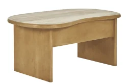 Table basse relevable design haricot avec rangement en bois manguier massif L95 cm KOKOA