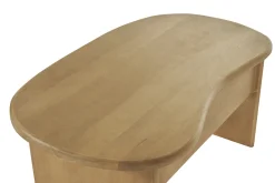 Table basse relevable design haricot avec rangement en bois manguier massif L95 cm KOKOA