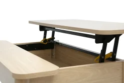 Table basse relevable finition bois chêne L100 cm BOLSO