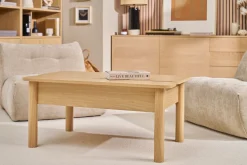 Table basse relevable finition bois chêne L100 cm BOLSO