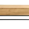 Table basse relevable industrielle bois manguier massif et métal noir L110 cm YPSTER