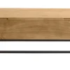 Table basse relevable industrielle bois manguier massif et métal noir L90 cm YPSTER